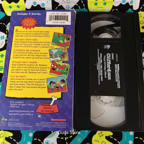 Clifford the Big Red Dog - Happy Birthday Clifford - 2002 VHS - Excellent Used - Picture 2 of 3